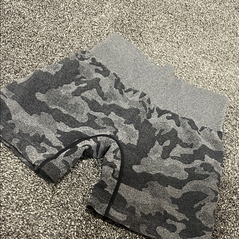 Gray Camouflage women Shorts